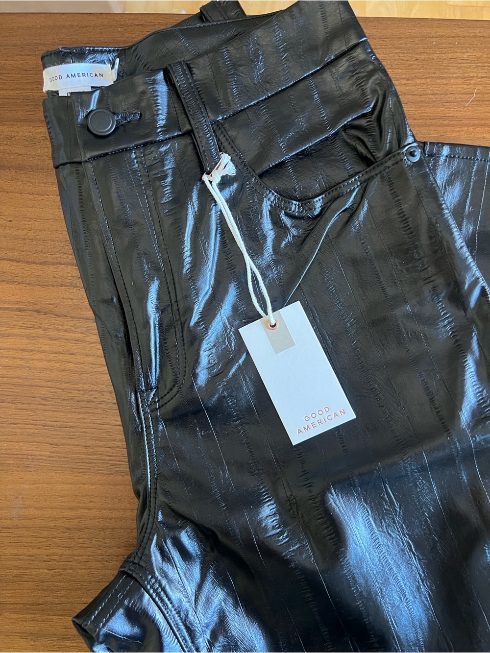 Good American Glossy Black Skinny Jeans
